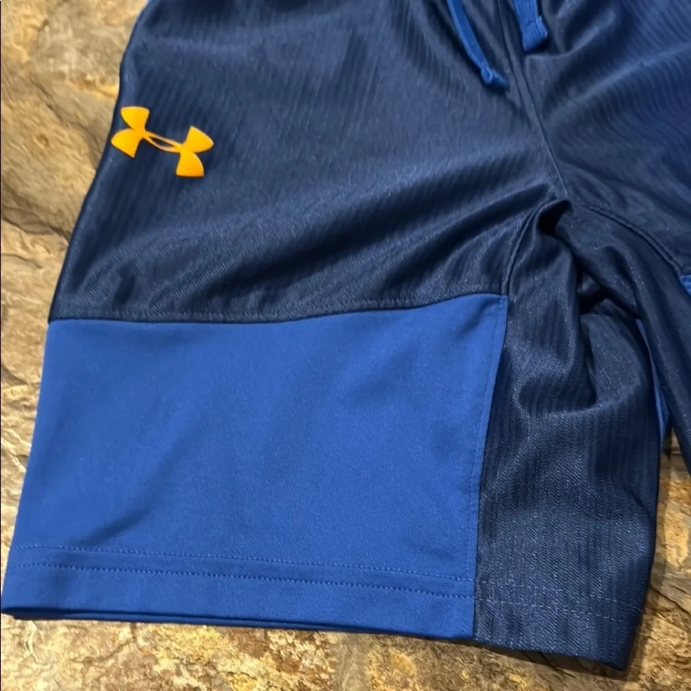 Under Armour Kids' Dual-Tone Blue and Orange Shorts - Picture 4 of 14